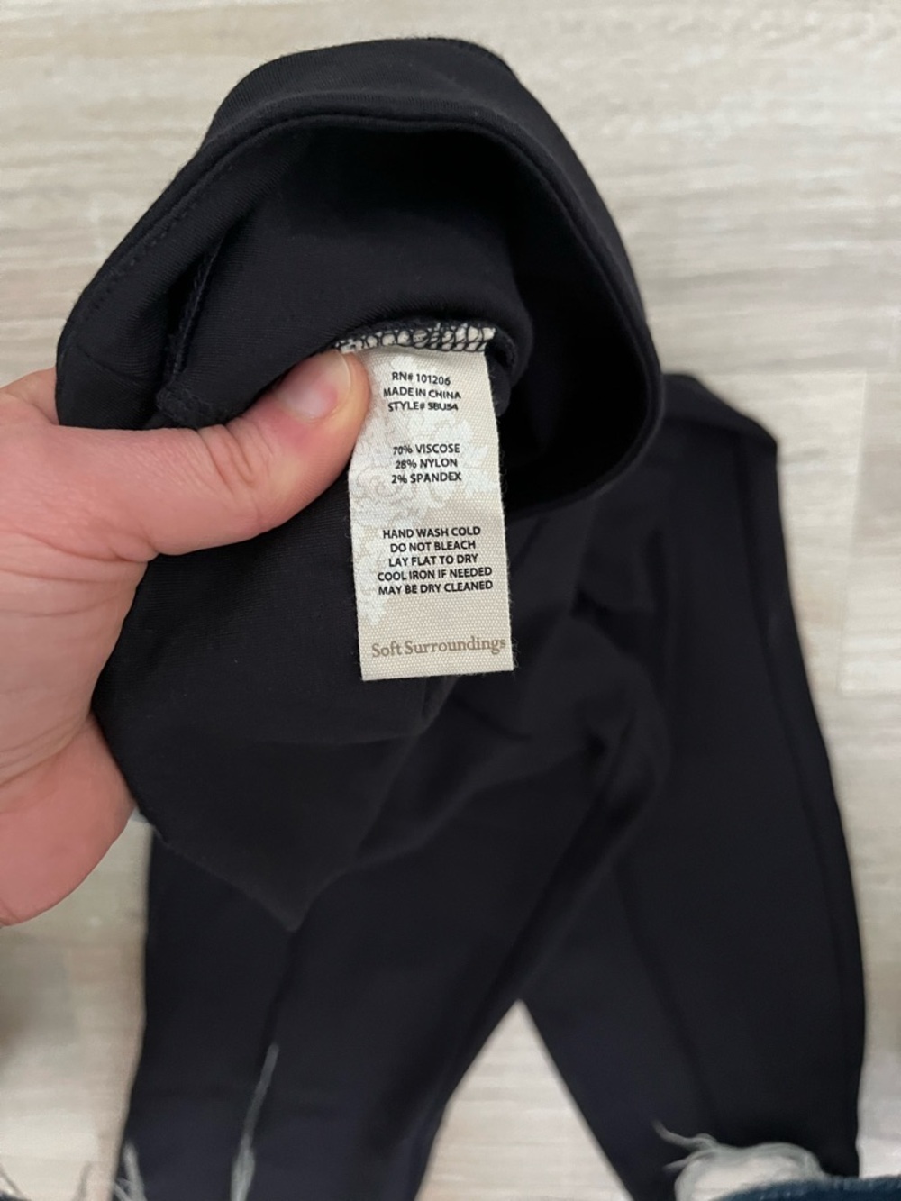 NWT Soft Surroundings Women’s Full Length Leggings Black - Size 1X - Picture 4 of 6